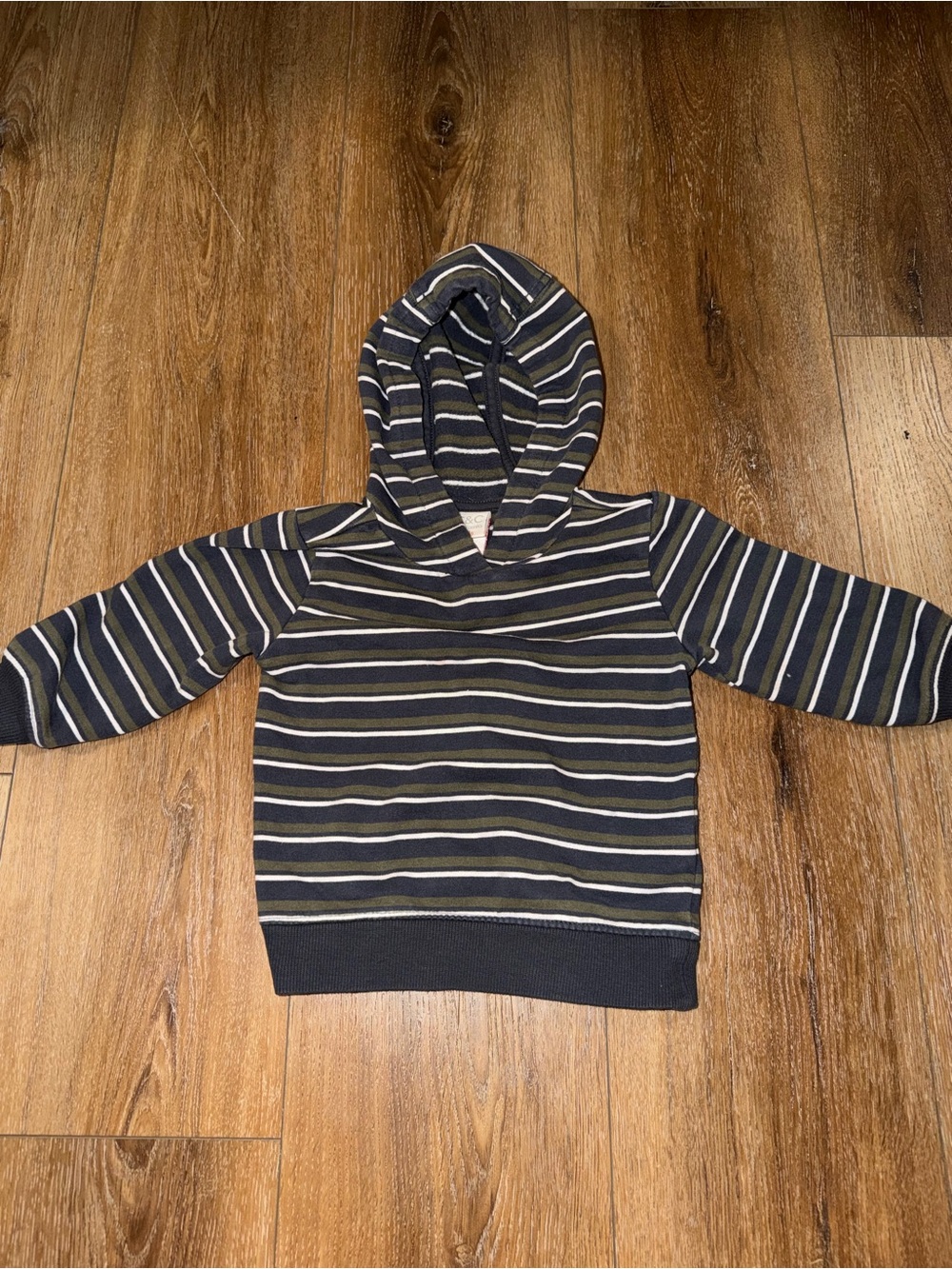 C&C California Navy Striped Hooded Kids Sweatshirt